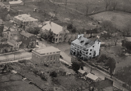 Historic aerial view of Middleburg