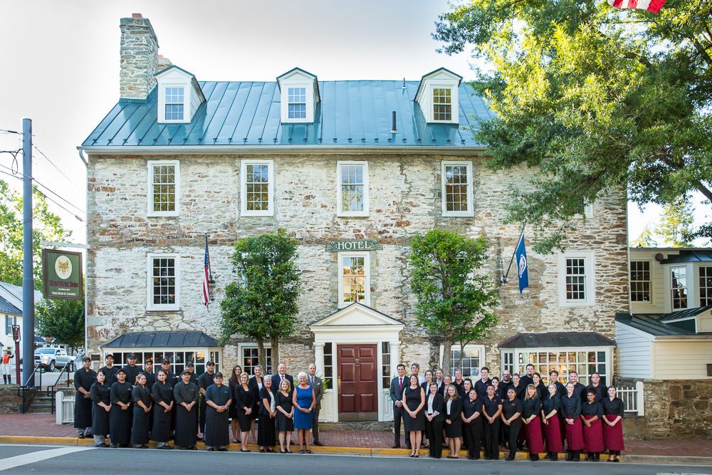 Red Fox staff in front of building in 1979