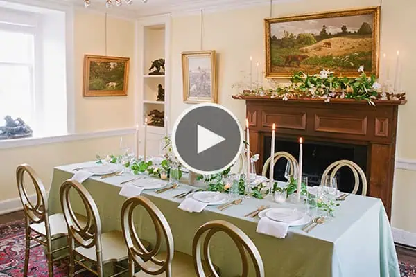 Elegant Dining Room at The Red Fox Inn Charming dining room with a long table, candles, and classic decor at The Red Fox Inn.